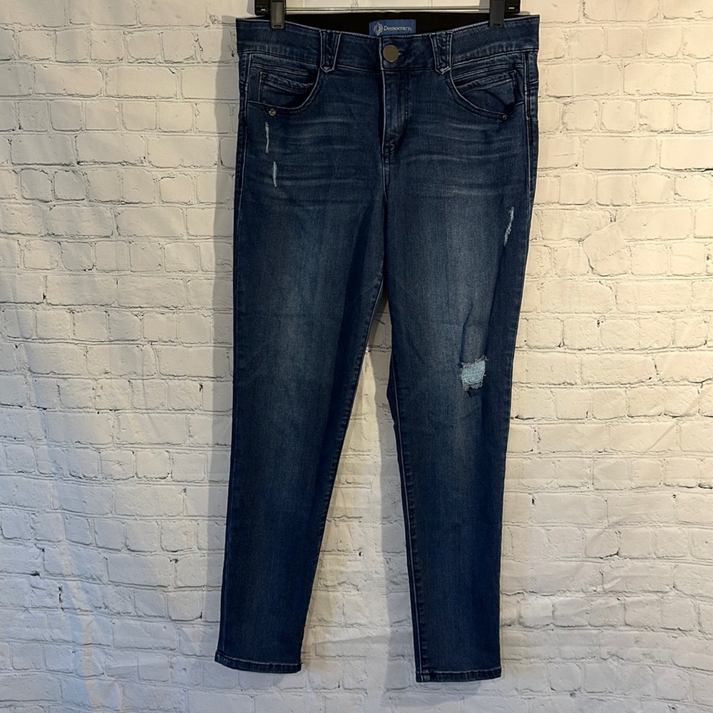 Democracy Ab Solution lightly distressed jeans